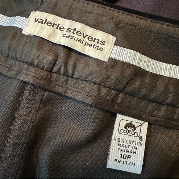 Valerie Stevens Black Velvet Straight Leg Trousers Pants, 10P - Picture 5 of 5